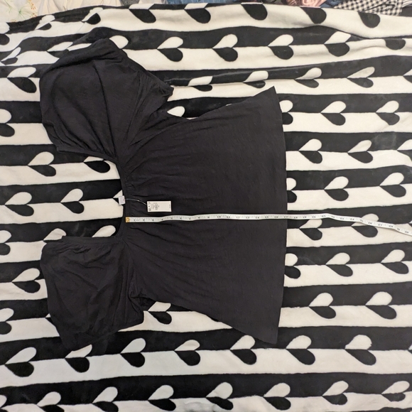 Old Navy Elegant Black Square Neck Puff Sleeve Top - Black - New With Tags XXL - Picture 9 of 11